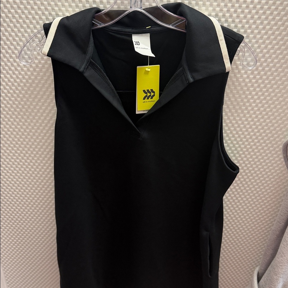 all in motion Black Athletic dress with White Logo Tag